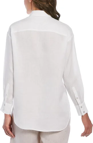 Miniatura 2 de Cubavera Blusa de manga larga con botones 100% lino para mujer (talla S - XL)