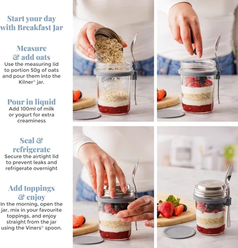Miniatura 6 de Kilner 0025.899 - Juego de tarros de desayuno, 0,35 litros