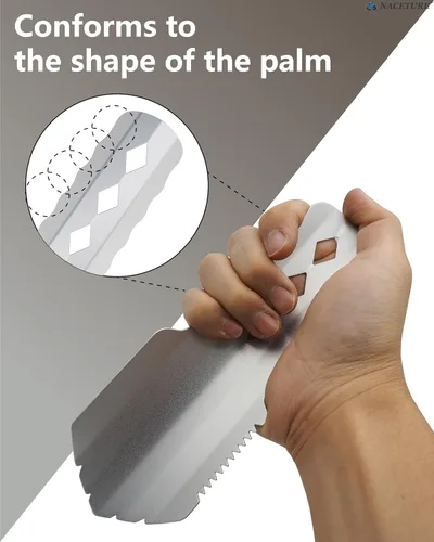 Miniatura 6 de NACETURE Paleta ultraligera de aluminio para mochileros, multiherramienta pequeña con mango más largo, esencial para senderismo, camping y bolsas