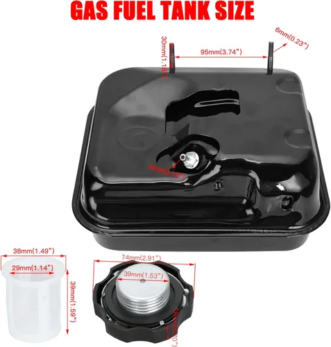 Miniatura 8 de GREHUA Tanque de gasolina de 212 cc con kit de medidor de nivel de combustible compatible con Predator 212 196cc 224cc 6.5hp GX160 GX200 Clone