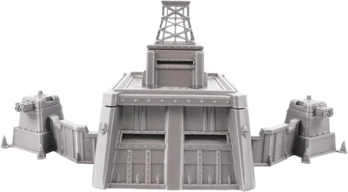 Miniatura 6 de Tabletop Terrain Fortificación blindada por escenario de guerra para juegos de guerra y juegos de rol Miniaturas de 1.102 in y 1.260 in
