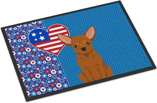 Miniatura 68 de Caroline's Treasures WDK5119JMAT Airedale Terrier USA - Tapete para interiores o exteriores, 24 x 36 pulgadas, tapete para puerta delantera