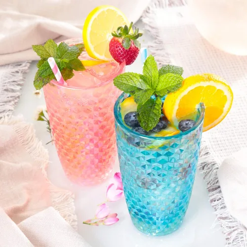 Miniatura 8 de BELLAFORTE Vaso alto de plástico Tritan inastillable, juego de 4, 19 onzas, vasos Laguna Beach, vasos irrompibles de Tritan para fiestas, sin BPA