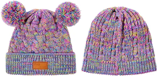 Miniatura 21 de Century Star Toddler Beanie Baby Girls Winter Hat - 6-36 Months Warm Knit Pom Pom Hats for Gils Boys