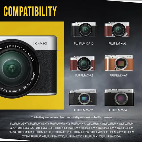 Miniatura 8 de BM 2 NP-W126S Baterías y cargador para Fujifilm FinePix X Half, X-E5 X-100F X-100V X100 VI X-S10 X-A7 X-H1 X-T2 X-T3 X-T10 X-T20 X-T30 X-T30 II