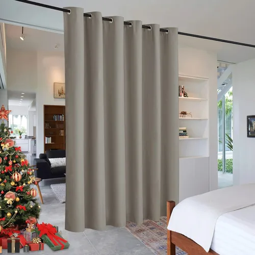 Miniatura 12 de RYB HOME - Cortinas extra largas con bloqueo de luz, persianas opacas insonorizadas para privacidad para cine en casa, oficina, fondo de patio, sala