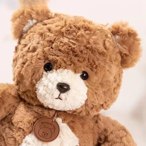 Miniatura 2 de Oso de peluche suave de 9.8 pulgadas, animal de peluche para niños y niños, peluche esponjoso marrón, regalo para cumpleaños, día de San Valentín