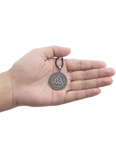 Miniatura 2 de HAQUIL Celtic Irish Symbols Amulet Talisman Pendant Necklace Celtic Jewelry Gifts for Men and Women