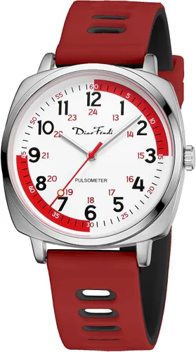 Diaofendi Reloj de enfermera impermeable para profesionales médicos, mujeres y hombres, 24 horas con segunda mano, esfera militar fácil de leer
