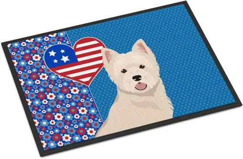Miniatura 126 de Caroline's Treasures WDK5119JMAT Airedale Terrier USA - Tapete para interiores o exteriores, 24 x 36 pulgadas, tapete para puerta delantera