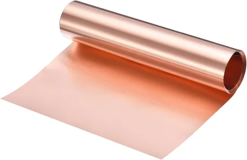 Miniatura 25 de uxcell Rollo de lámina de cobre de 78.740 in x 0.394 in x 0.001 in, 99.9% de tira de cobre puro de cobre intermitente placa de lámina de metal