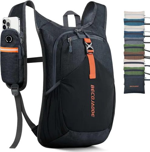 Miniatura 15 de BECOJADDE - Mochila de senderismo pequeña de 15 L para hombres y mujeres, plegable y ultraligera, para viajes, camping y actividades al aire libre