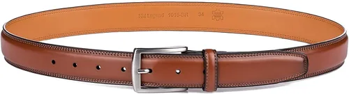 Miniatura 3 de Cinturón de cuero genuino de calidad superior para hombre - Diseño clásico casual y para el trabajo