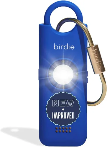 She's Birdie Nueva versión 3.0 – La alarma de seguridad personal original para mujeres por mujeres, sirena fuerte, luz de flash y batería recargable