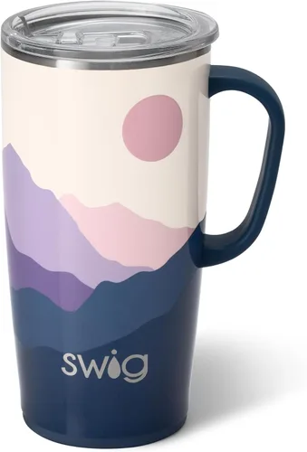 Miniatura 39 de Swig Life Taza de Viaje de 18 oz, Vaso Aislante con Asa y Tapa, Taza de Café de Viaje, Compatible con Portavasos, Acero Inoxidable, Vaso de 18 oz