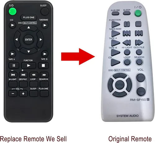 Miniatura 6 de RM-SF150 Reemplazar Control Remoto Aplicable Para Sony Mini HI-FI Sistema MHC-F150 HCD-F150 MHC-FR10 MHC-MC1 SS-SRF1 SS-F150 HCD-FR10 HDC-MC