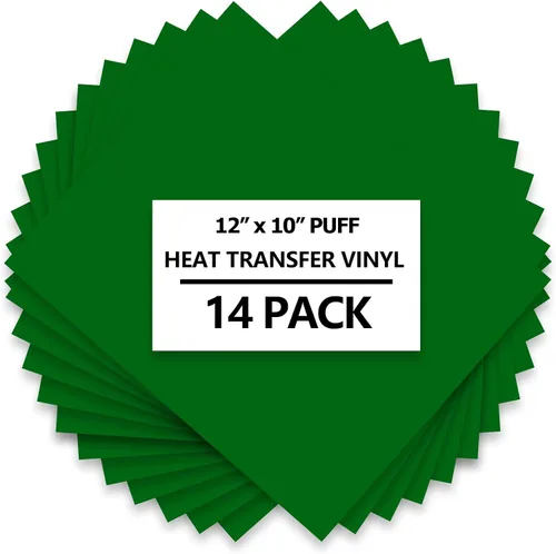 Miniatura 14 de HTVVETUR Rollos de transferencia de calor 3D Puff HTV - Vinilo HTV de 12 pulgadas x 9 pies para camisas, vinilo para planchar para Cameo - Fácil