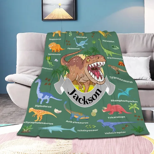 Miniatura 12 de Manta de bebé de esqueletos de dinosaurios de neón retro de los años 80, regalos para niños y niñas, decoración de dinosaurios, felpa suave