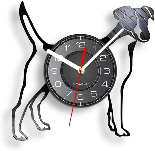 Jack Russell Terrier - Reloj de pared de disco de vinilo de 12 pulgadas, moderno, decorativo, silencioso, sin tictac, funciona con pilas, suave Fox