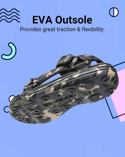 Miniatura 4 de Sandalias para niños y niñas, zapatos de verano con correas ajustables, sandalias deportivas resistentes al agua para niños pequeños y grandes
