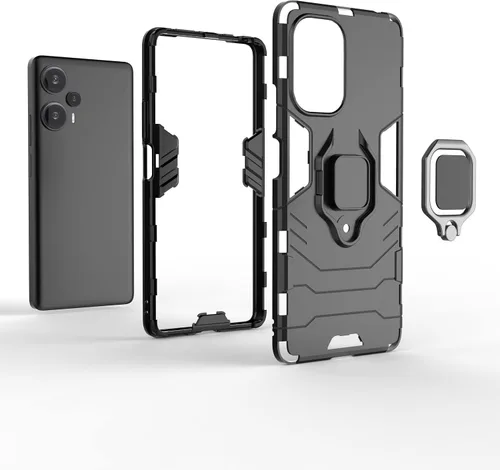 Miniatura 5 de Funda para Xiaomi Poco F5 5G, soporte magnético para automóvil para Xiaomi Poco F5 5G 23049PCD8G/Redmi Note 12 Turbo 5G 23049RAD8C0 Case Negro