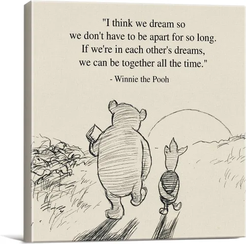 Miniatura 14 de Arte de pared clásico con cita de Winnie the Pooh, retro, Any Day Spent With You is My Favorite Day Sayings, lienzo, cuadros enmarcados, letrero