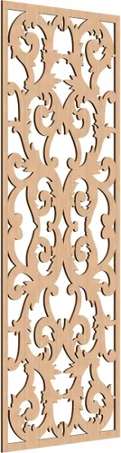 Miniatura 183 de Meadville Paneles decorativos de pared de madera con calado, 9 3/8 pulgadas de ancho x 24 3/8 pulgadas de alto x 1/4 de alto, aliso