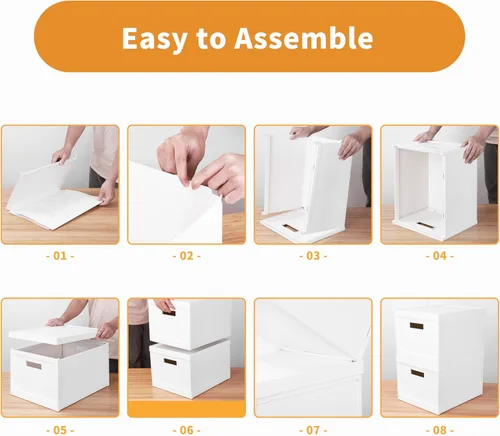 Miniatura 6 de Seseno Caja organizadora de archivos con tapa, organizador universal de archivos colgantes, caja de carpetas de archivos de tamaño carta/legal