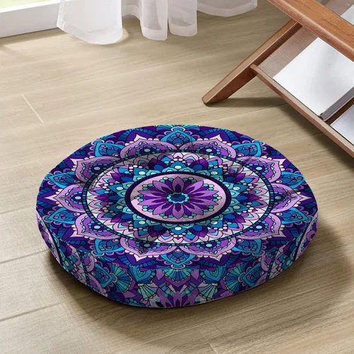 Miniatura 3 de Cojín de meditación con mandala, tapete de meditación bohemio, almohadas de meditación para sentarse en el suelo, cojines para sentarse en casa y al