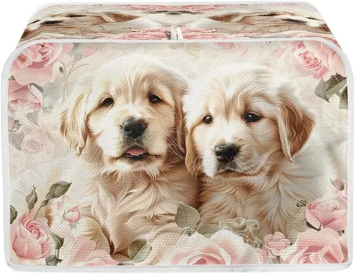 Miniatura 22 de Daisy Print 2 Slice Tostador Cover White Anti-Sputtering Pan Tostador Cover Cover Cover Dust Cover Pequeño Protector Lavable Electrodomésticos