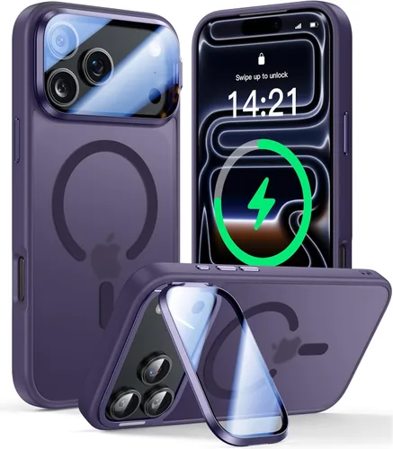 Miniatura 76 de VOFATA - Funda magnética para iPhone 17 Pro Max, cubierta para cámara con soporte, protección completa para la cámara, compatible con MagSafe