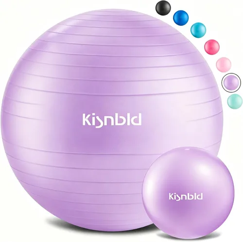Miniatura 8 de kisnbld Pelota de ejercicio, pelota de yoga extra gruesa para entrenamiento y estabilidad durante el embarazo, 4 tamaños, pelota de equilibrio