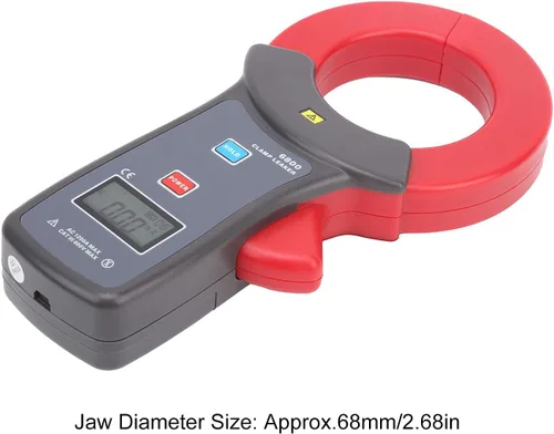 Miniatura 2 de Eujgoov Probador de corriente de fuga, amperímetro de medidor de corriente de abrazadera de fuga digital con interfaz USB, mandíbulas de 2.677 in