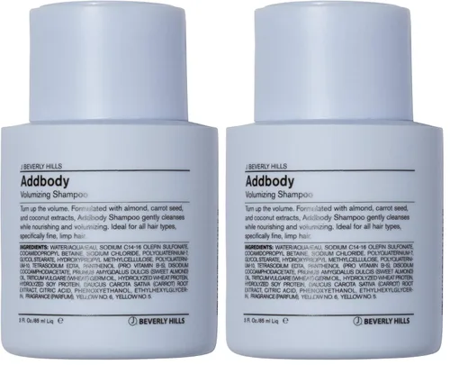 Miniatura 8 de J Beverly Hills Blue Addbody Champú voluminizador con aceite de vitamina E para cabello fuerte, (3 onzas, 12 onzas)