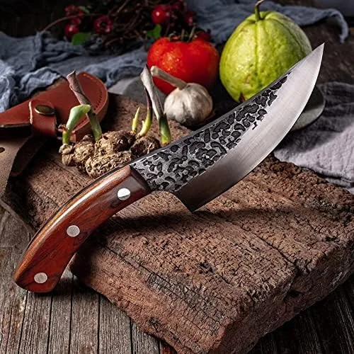 Miniatura 3 de Cuchillo de carnicero para carne, cuchillo de carnicero casero de 5 pulgadas para tallar carne y deshuesar pequeño cuchillo forjado a mano cuchillo