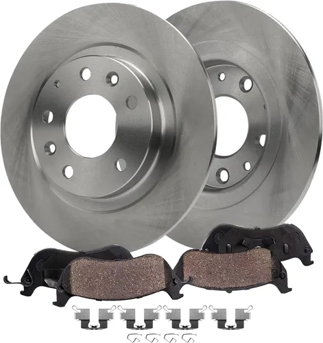 Miniatura 14 de Detroit Axle - Kit de freno trasero para Chevy Equinox Captiva Sport GMC Terrain Pontiac Torrent Saturn Vue Pinzas de freno de disco con soportes
