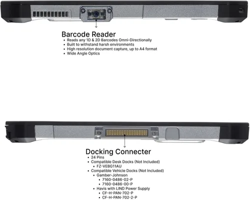 Miniatura 4 de Toughbook Panasonic G1, FZ-G1 MK5, tableta resistente, Intel Core i5-7300U, 8 GB de RAM, 256 GB SSD, código de barras 2D, 4G LTE, Windows 11 Pro