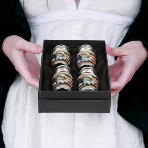 Miniatura 2 de Urnas pequeñas para cenizas humanas para adultos, hombres o mujeres, juego de 4, mini urnas decorativas de bandera estadounidense para veteranos