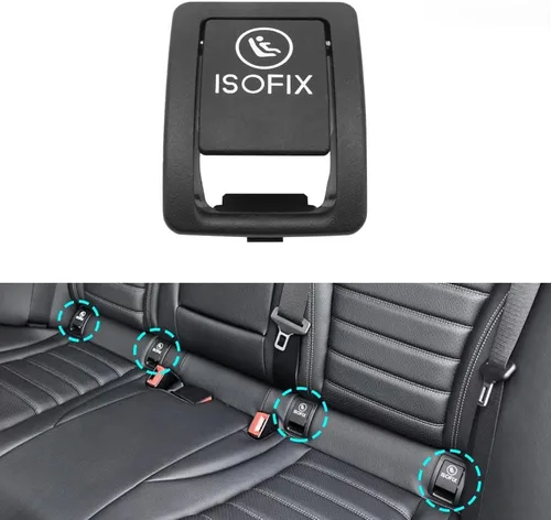 Para Mercedes W205 Coche Trasero Niño ISOFIX Interruptor Asiento Cubierta de Seguridad Para Benz Clase C W205 C300 C350 C200 C180 2015-2021 Negro
