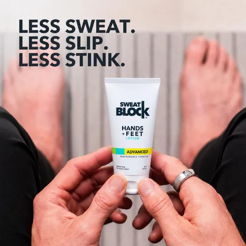 Miniatura 5 de SweatBlock Loción antitranspirante para manos y pies - Fuerza clínica para hombres y mujeres - Ayuda para la hiperhidrosis para detener