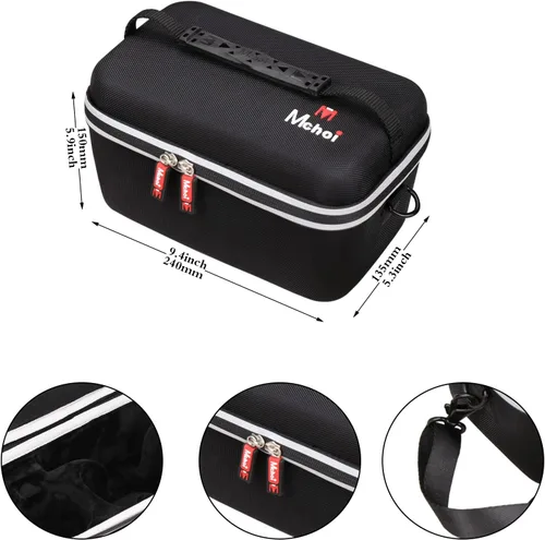 Miniatura 7 de Mchoi Funda para cámara compatible con Canon EOS Rebel T7/T8i/T5/R50/R100 y lente de 0.709-2.165 in, bolsa de almacenamiento de viaje EVA DSLR a