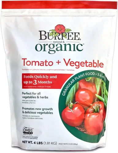 Miniatura 13 de Burpee Alimento Orgánico Granular de Propósito Natural de 4 Libras para Cultivar Plantas Fuertes Bueno para Huerto de Vegetales, Jardín de Flores