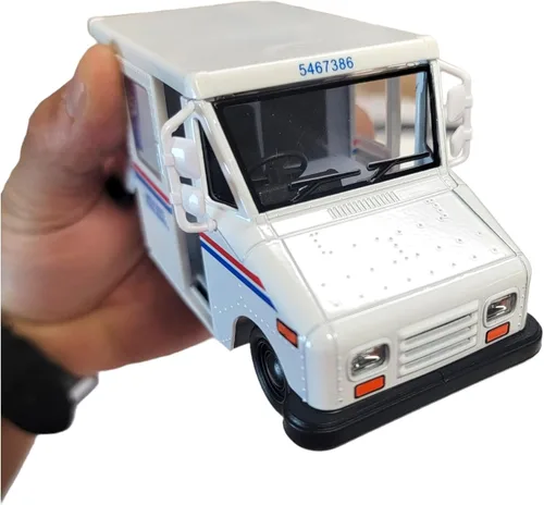 Miniatura 5 de Zugar Land Camión de entrega de correo de servicio postal estadounidense fundido a presión (5 pulgadas) camión de metal de oficina de correos