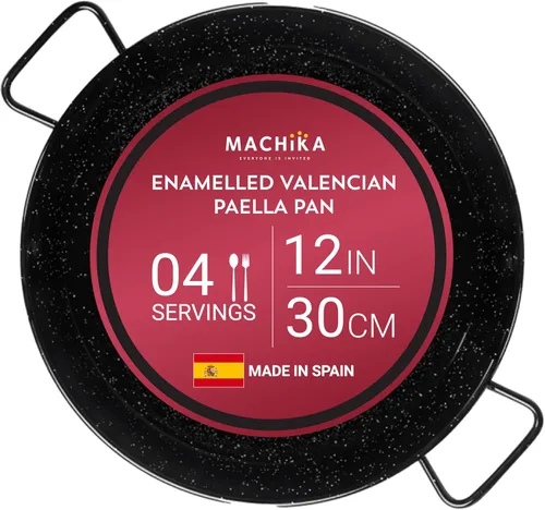 Machika Paellera Esmaltada | Paellera | Sartén para Recetas de Paella y Arroz | Perfecta para Interior y Exterior | Fácil Limpieza | Recubrimiento