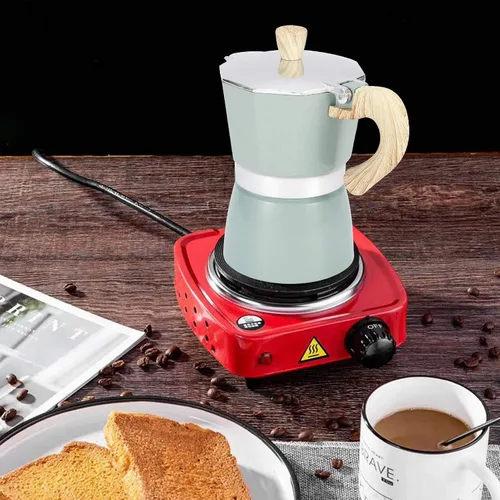 Miniatura 6 de Cafetera espresso para estufa, taza de café expreso de 3/6, portátil, de aluminio, cafetera italiana, estufa superior, cafetera percoladora