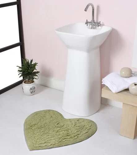 Miniatura 143 de Home Weavers Bell Flower Collection - Tapetes de baño copetudos 100 % algodón, extrasuaves y absorbentes, antideslizantes, lavables a máquina, lino