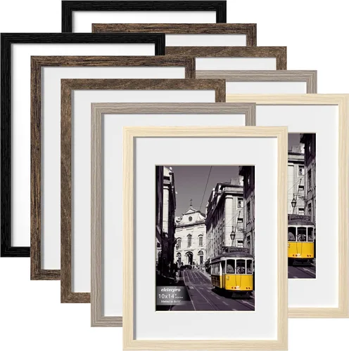 Miniatura 19 de eletecpro - Juego de 10 marcos de fotos de 5 x 7 pulgadas, collage de marcos de fotos para decoración de pared, muestra fotos de 4 x 6
