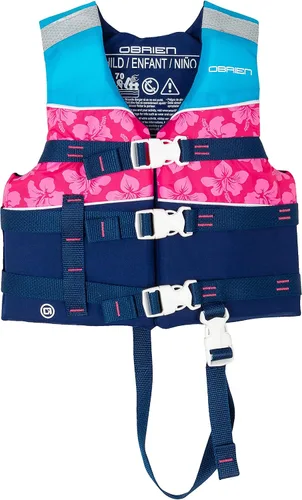 O'Brien Chaleco salvavidas CGA de nailon para niños, rosa (30-50lbs)