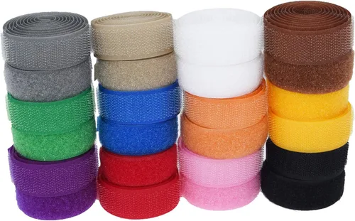 Miniatura 6 de Filan - Cinta de velcro para coser en 12 colores, 24 yardas, cinta de tela de nailon con no adhesivo para manualidades, cinta entrelazada