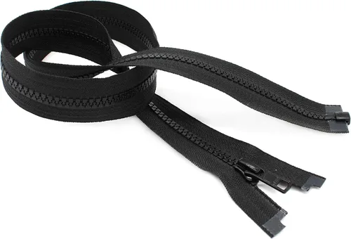 Miniatura 2 de Ski & Sport Vislon Zipper ~ YKK #5 Plástico moldeado ~ Separación - Negro (1 cremallera/paquete) Fabricado en Estados Unidos (14 pulgadas)